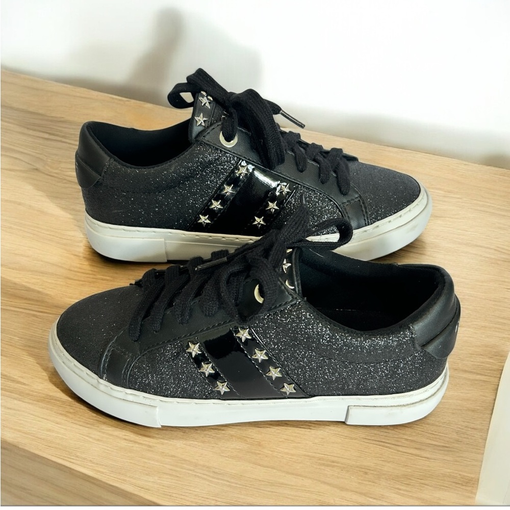 GUESS Ganessa Women’s  Sneaker  Shoes Glittery Black Size 6.5M